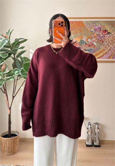 Airi Oversize Vintage Kazak Bordo