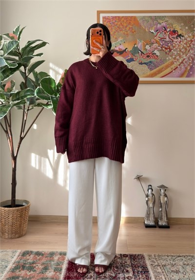 Airi Oversize Vintage Kazak Bordo