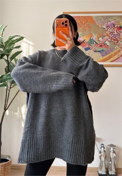 Airi Oversize Vintage Kazak Füme