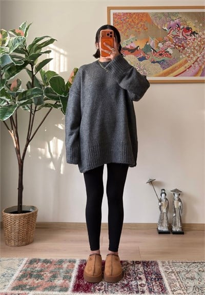 Airi Oversize Vintage Kazak Füme