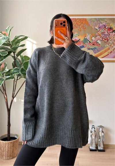 Airi Oversize Vintage Kazak Füme