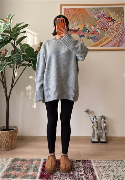 Airi Oversize Vintage Kazak Gri