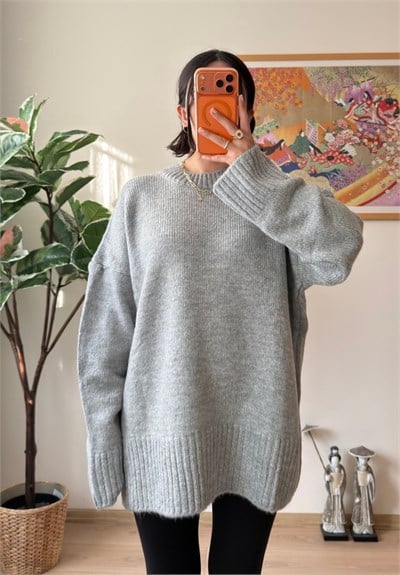 Airi Oversize Vintage Kazak Gri