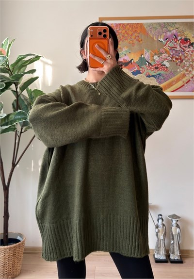 Airi Oversize Vintage Kazak Haki