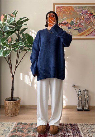 Airi Oversize Vintage Kazak İndigo
