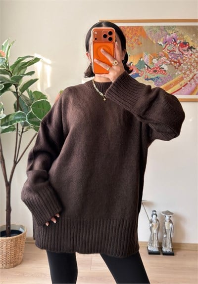 Airi Oversize Vintage Kazak Kahve