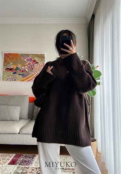 Airi Oversize Vintage Kazak Kahve