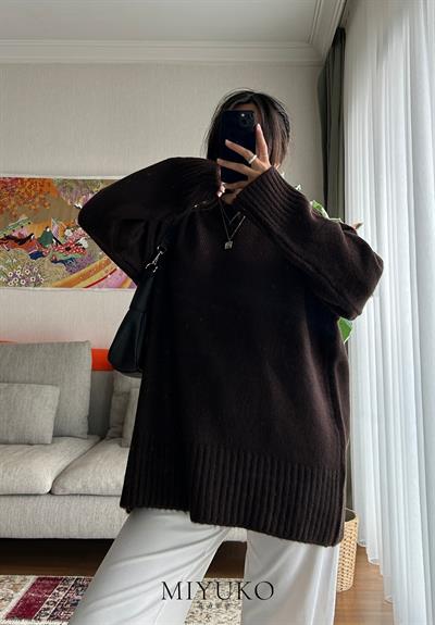Airi Oversize Vintage Kazak Kahve