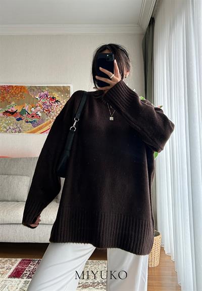 Airi Oversize Vintage Kazak Kahve
