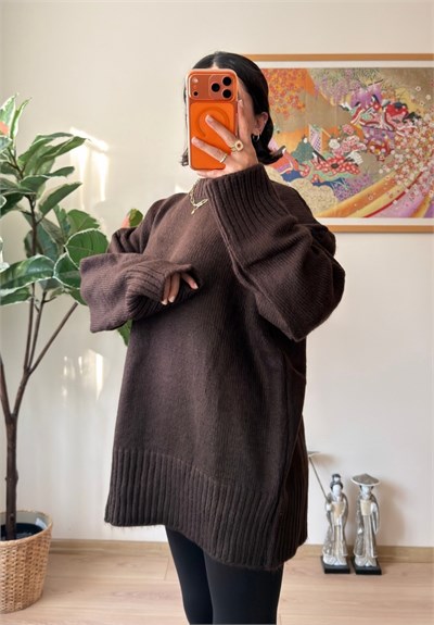 Airi Oversize Vintage Kazak Kahve