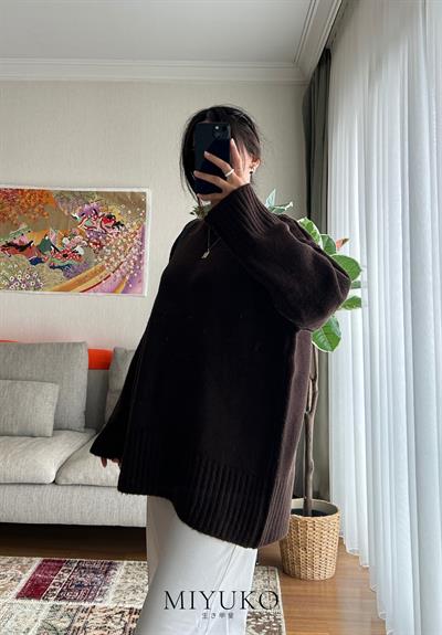 Airi Oversize Vintage Kazak Kahve