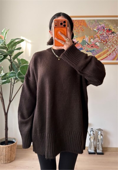 Airi Oversize Vintage Kazak Kahve