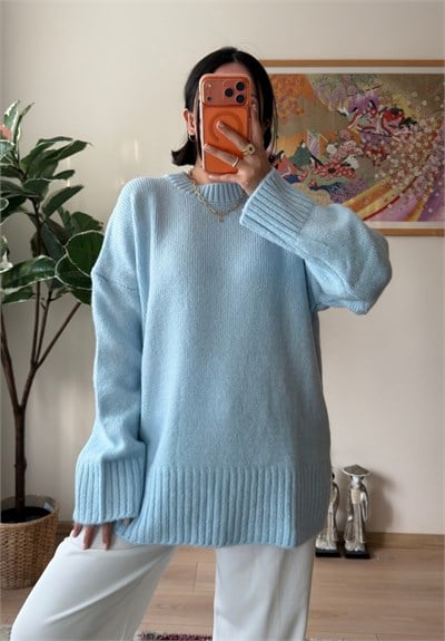 Airi Oversize Vintage Kazak Mavi