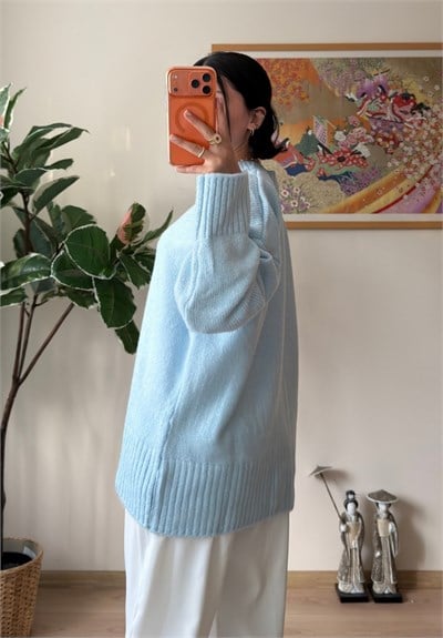 Airi Oversize Vintage Kazak Mavi