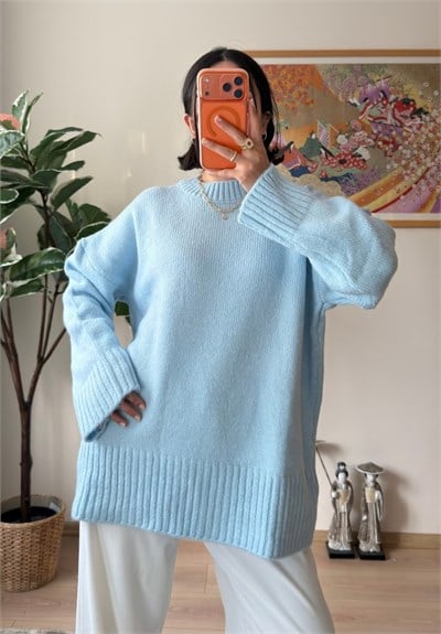 Airi Oversize Vintage Kazak Mavi