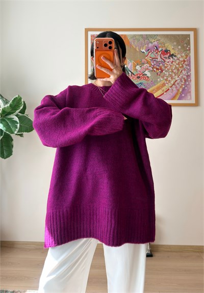 Airi Oversize Vintage Kazak Mürdüm