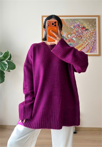 Airi Oversize Vintage Kazak Mürdüm