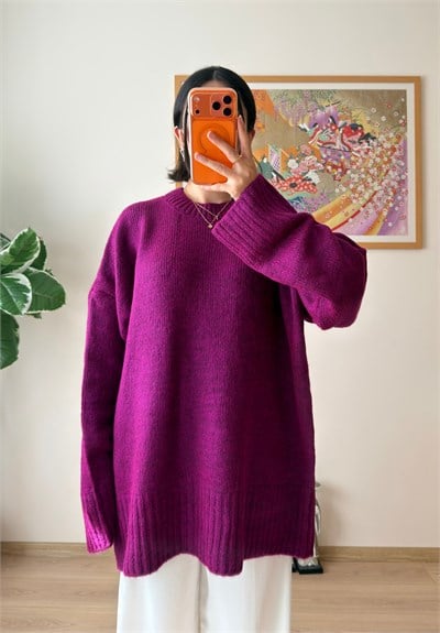 Airi Oversize Vintage Kazak Mürdüm