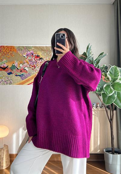 Airi Oversize Vintage Kazak Mürdüm