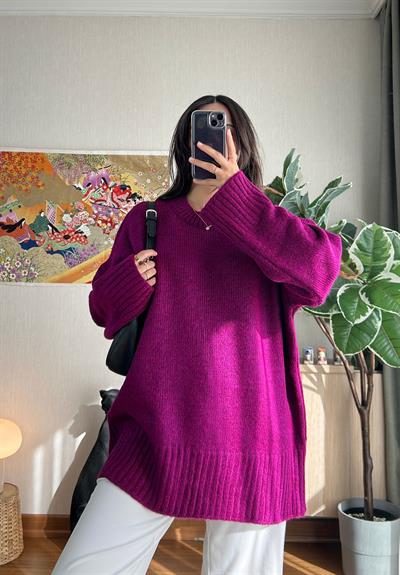 Airi Oversize Vintage Kazak Mürdüm