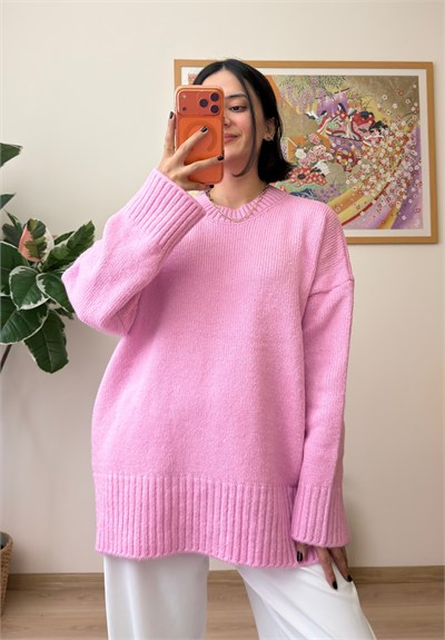 Airi Oversize Vintage Kazak Pembe