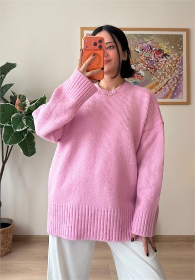 Airi Oversize Vintage Kazak Pembe