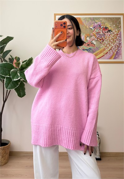 Airi Oversize Vintage Kazak Pembe