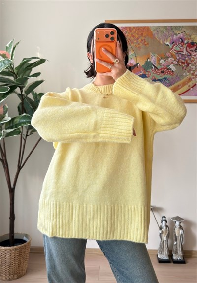 Airi Oversize Vintage Kazak Sarı