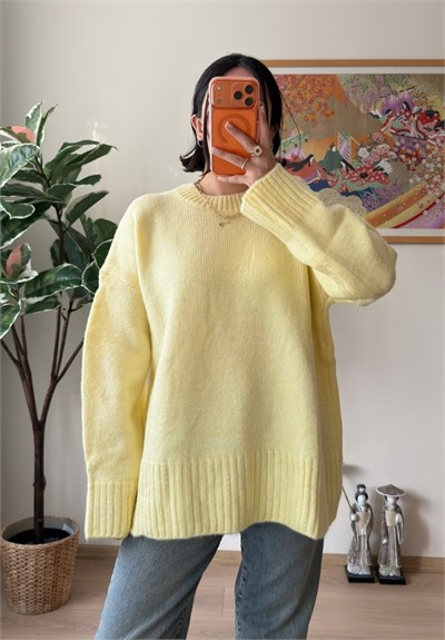 Airi Oversize Vintage Kazak Sarı