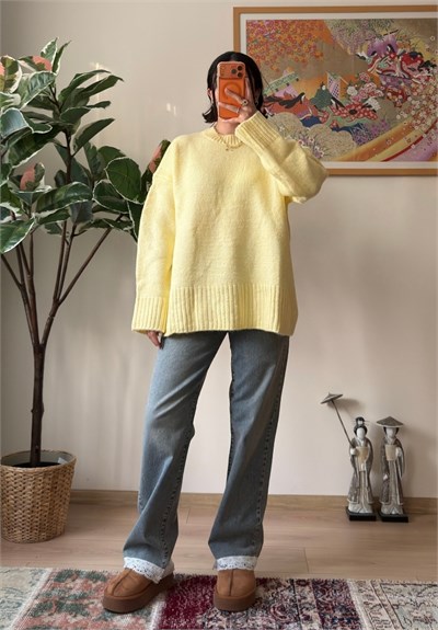 Airi Oversize Vintage Kazak Sarı