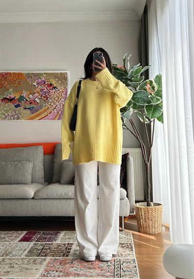 Airi Oversize Vintage Kazak Sarı