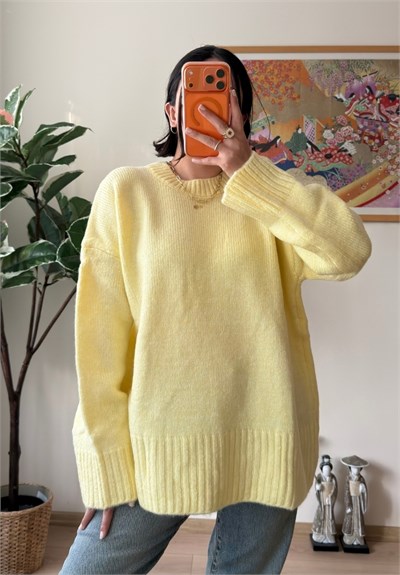 Airi Oversize Vintage Kazak Sarı
