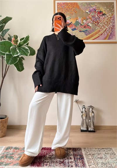 Airi Oversize Vintage Kazak Siyah