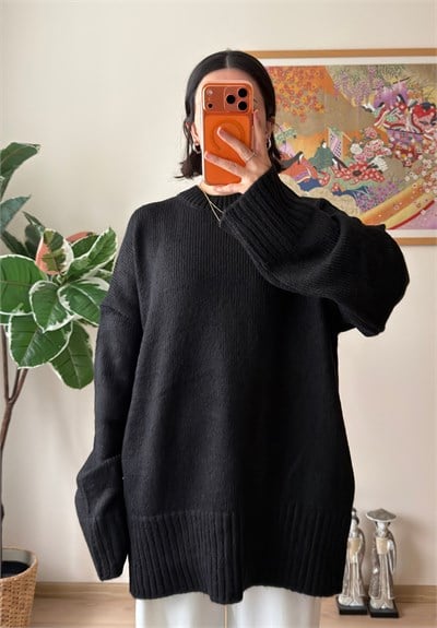 Airi Oversize Vintage Kazak Siyah