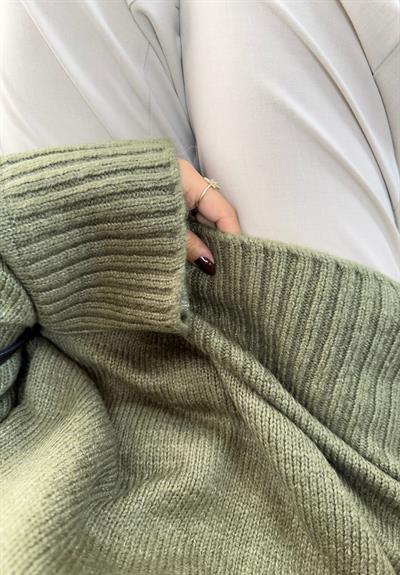 Airi Oversize Vintage Kazak Soft Yeşil