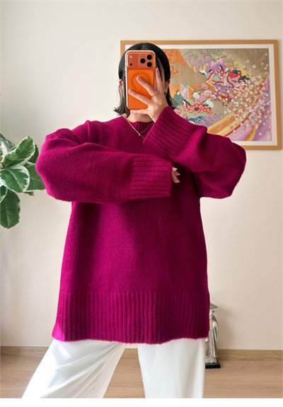 Airi Oversize Vintage Kazak Vişne Ç.
