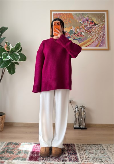 Airi Oversize Vintage Kazak Vişne Ç.