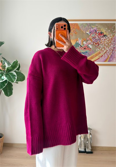 Airi Oversize Vintage Kazak Vişne Ç.