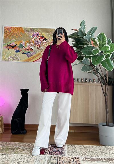 Airi Oversize Vintage Kazak Vişne Ç.