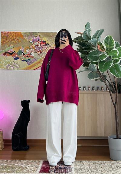 Airi Oversize Vintage Kazak Vişne Ç.
