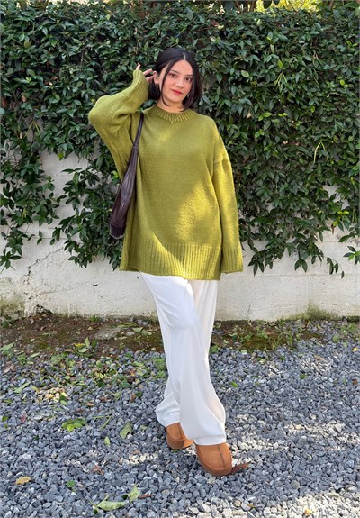 Airi Oversize Vintage Kazak Yeşil
