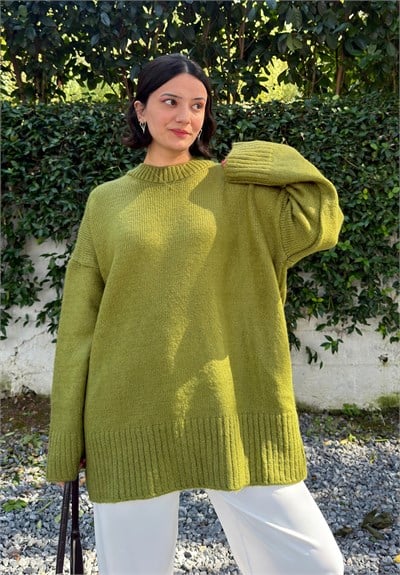 Airi Oversize Vintage Kazak Yeşil