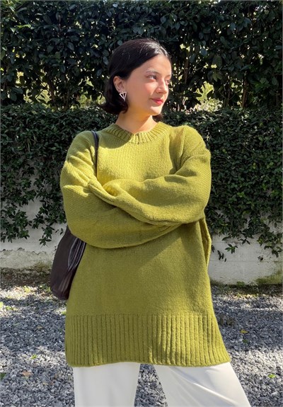 Airi Oversize Vintage Kazak Yeşil