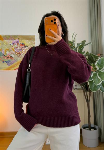 Ais Oversize Kazak Bordo