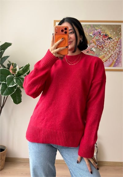 Aisna Pinterest Kazak Kırmızı