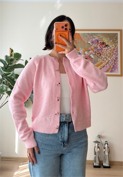 Basic Yumoş Hırka Pembe
