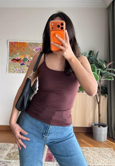 Benika Basic Askılı Atlet Bordo