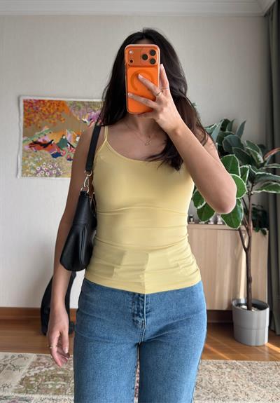 Benika Basic Askılı Atlet Sarı