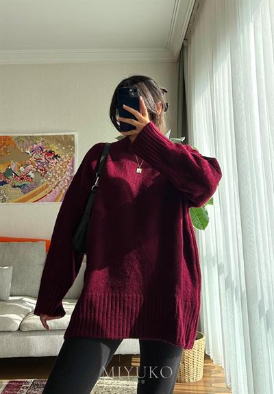 Airi Oversize Vintage Kazak Bordo
