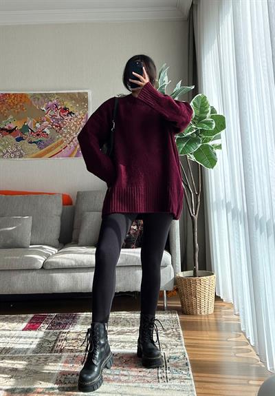 Airi Oversize Vintage Kazak Bordo